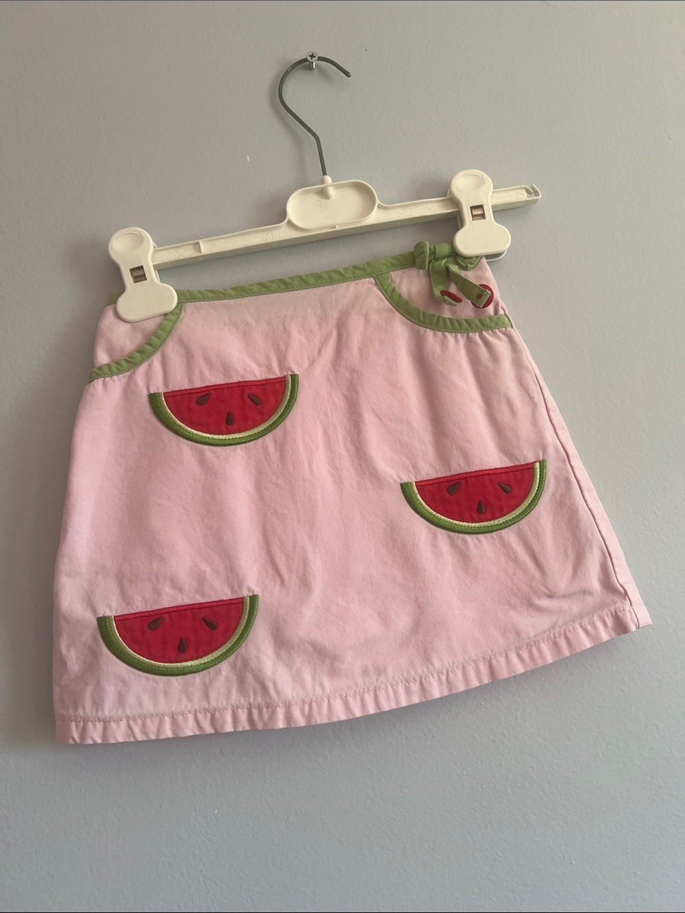 Lands' End Pink A-Line Skort with Watermelon Patches